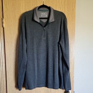 Eddie Bauer Charcoal Quarter-Zip Pullover